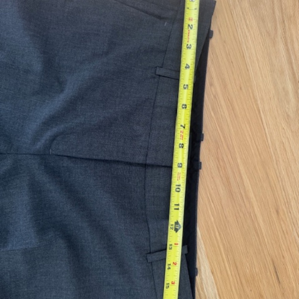 Theory women traceable wool charcoal grey straight trousers size 10 - Picture 7 of 8